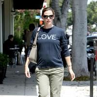 Jennifer Garner wearing a long sleeve t-shirt